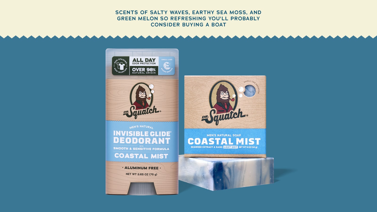 Dr. Squatch brand and ingredient story panel
