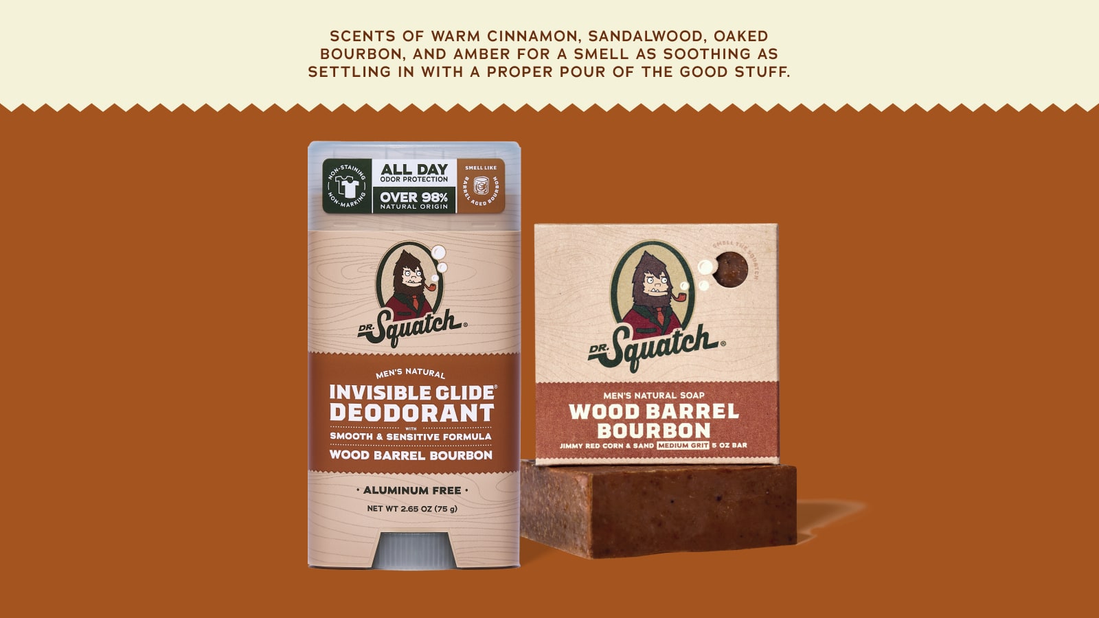 Dr. Squatch brand and ingredient story panel