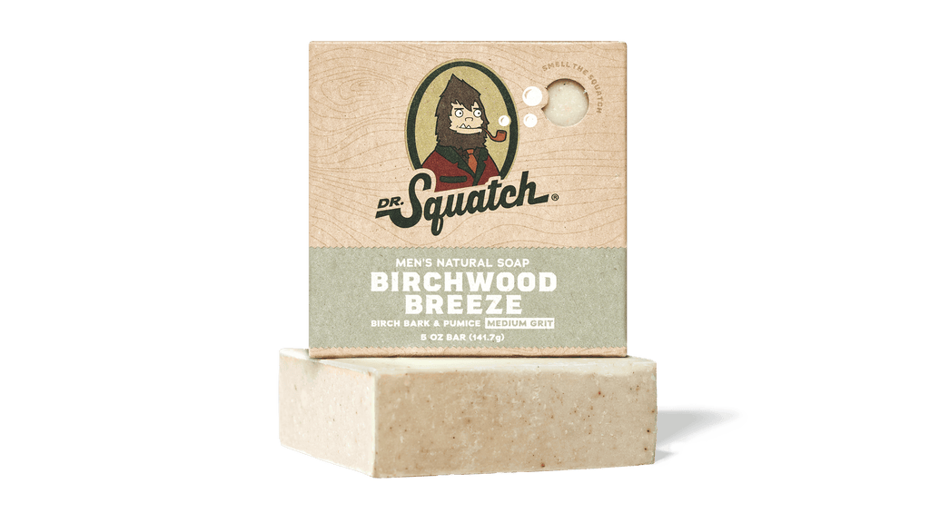 Dr. Squatch Birchwood Breeze bar soap packaging