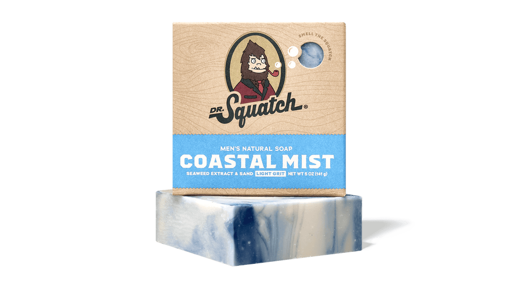 Dr. Squatch Coastal Mist bar soap packaging