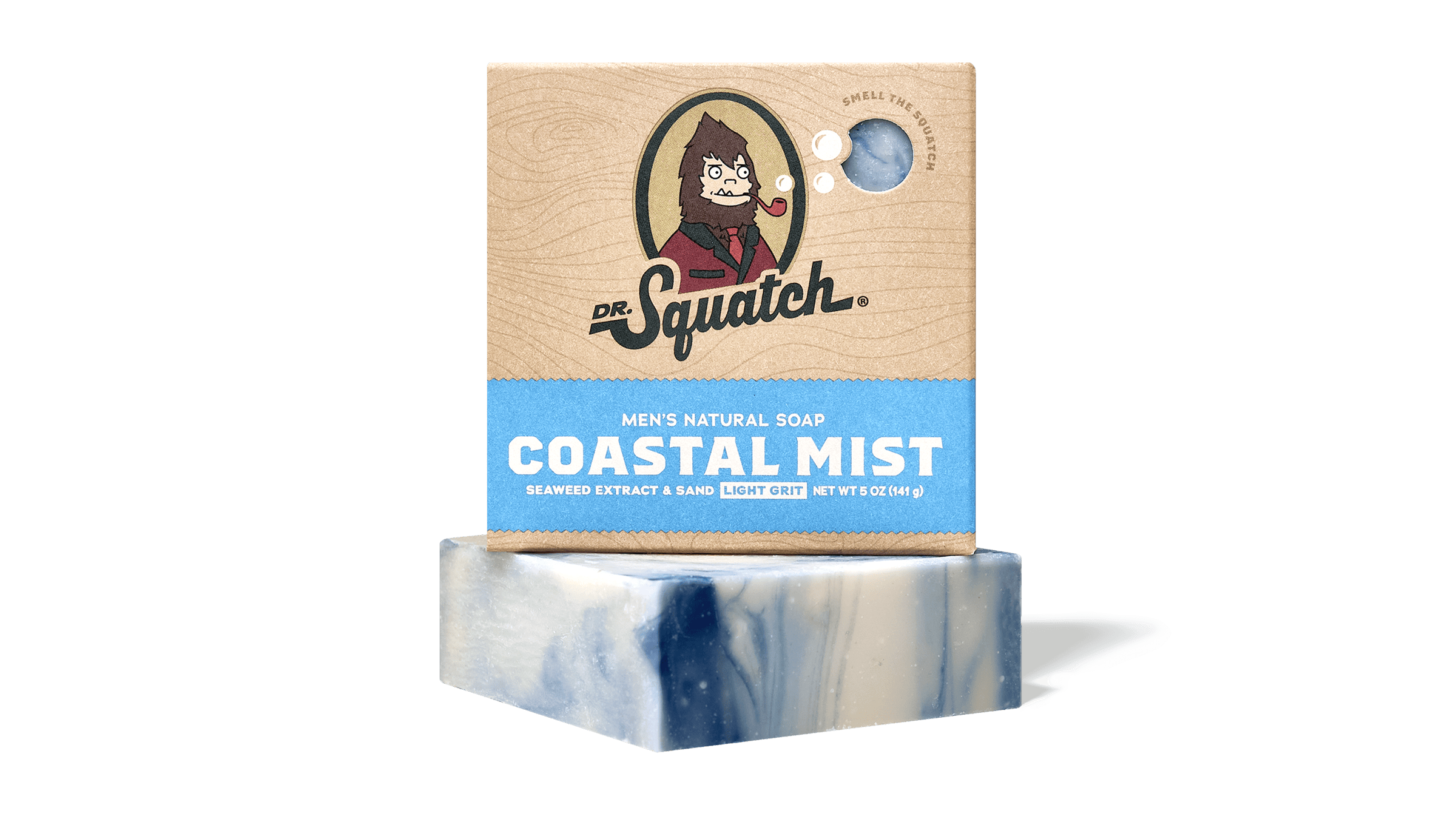 Dr. Squatch Coastal Mist bar soap packaging