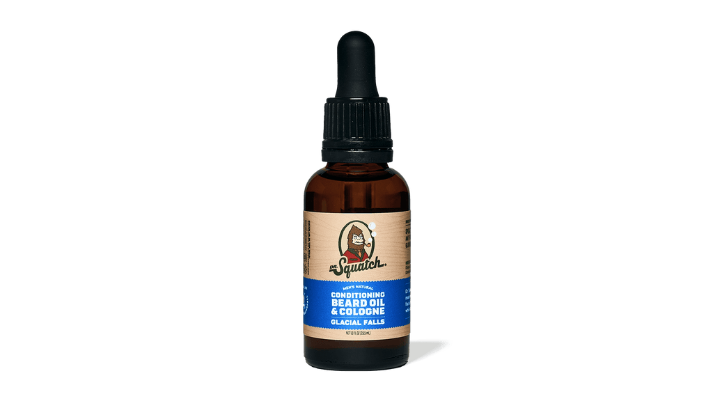 Dr. Squatch Conditioning Beard Oil & Cologne Glacial Falls packaging