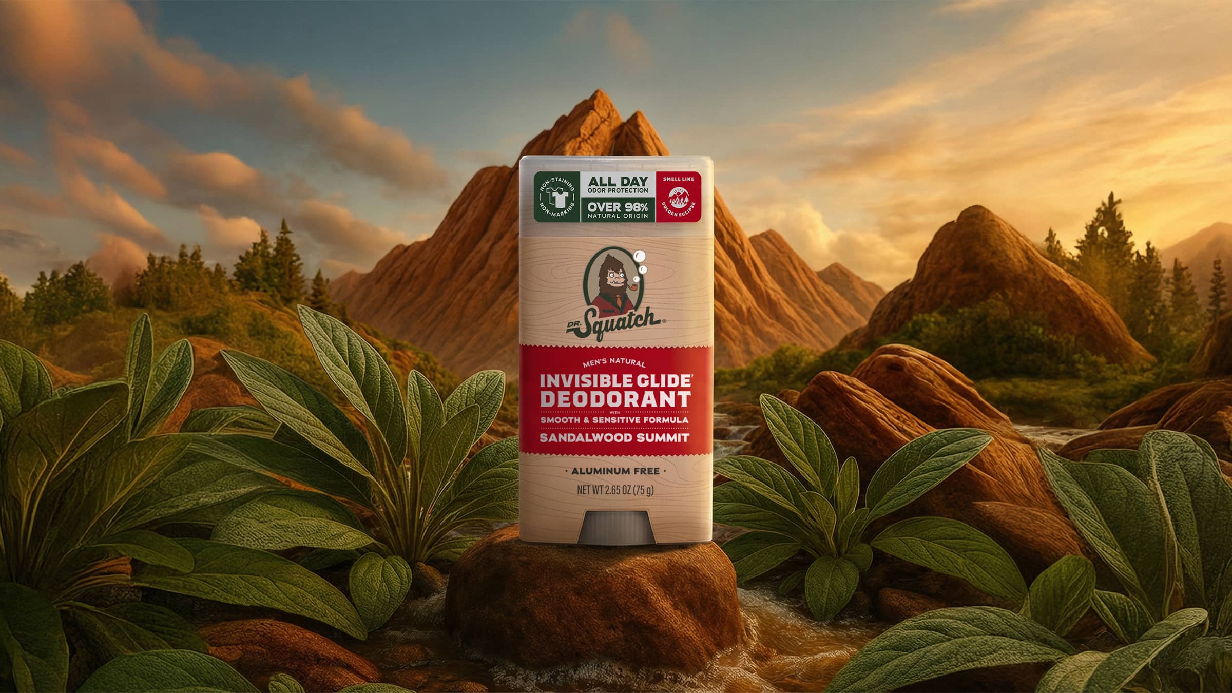 Dr. Squatch Sandalwood Summit Invisible Glide Deodorant
