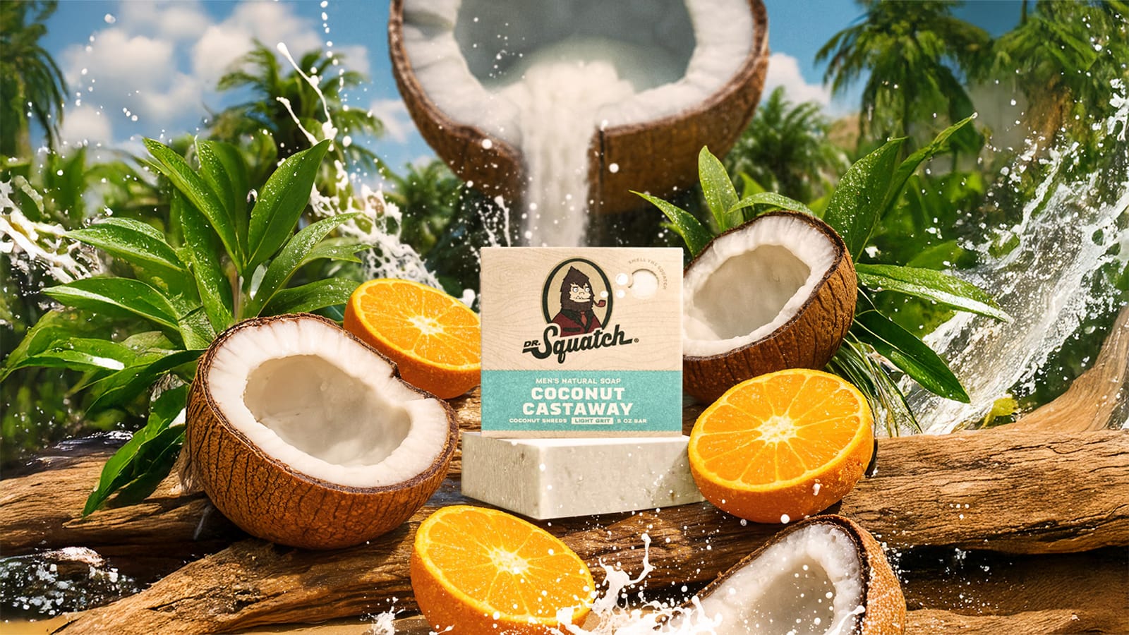 Dr. Squatch Coconut Castaway bar soap