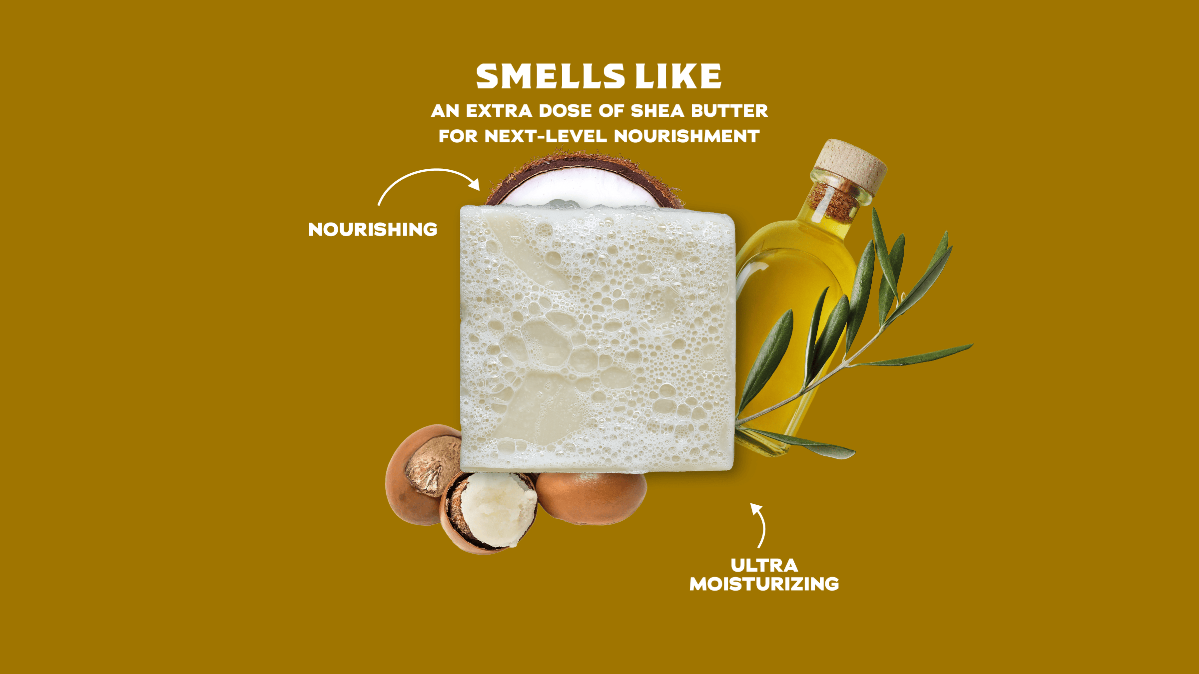 Scent notes graphic for Dr. Squatch Shea Butter bar soap