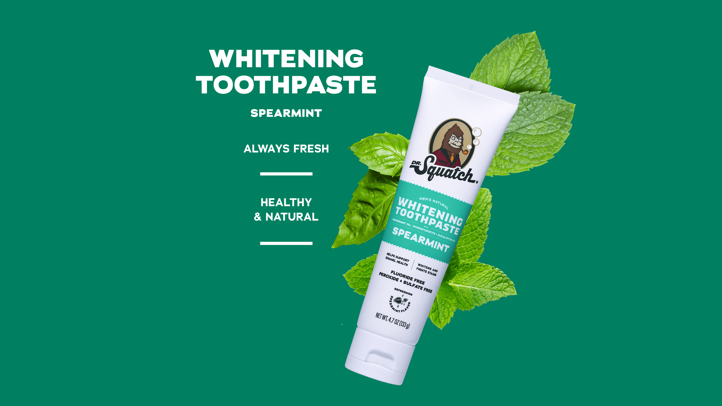 Scent notes graphic for Dr. Squatch Spearmint Whitening Toothpaste