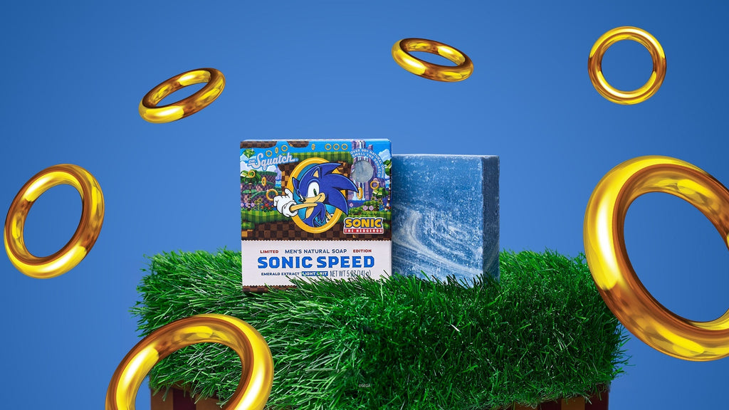 Lifestyle photo featuring Dr. Squatch Sonic Speed Bar Soap