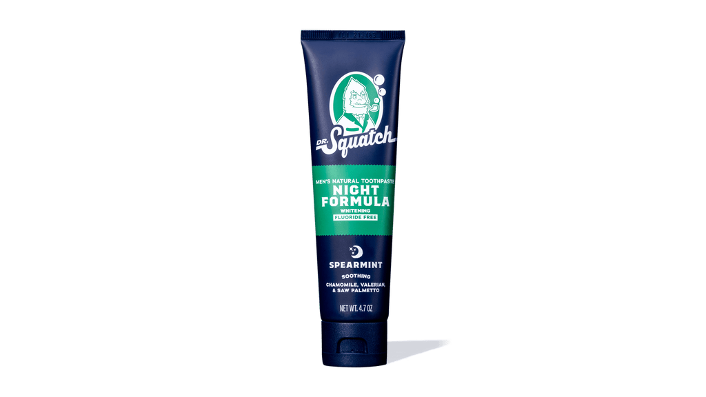 Dr. Squatch Soothing Spearmint - Night toothpaste packaging